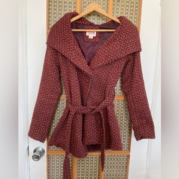 Mossimo Supply Co. Jackets & Blazers - Burgundy/red wrap coat